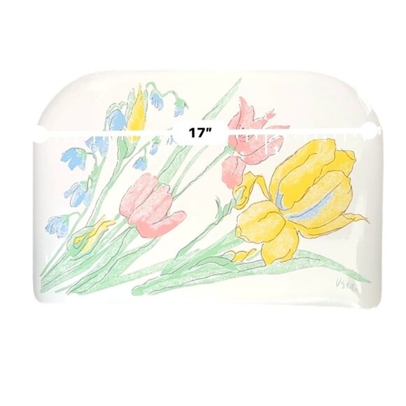 Set Of 6 Vera Neumann Floral Vinyl Placemats 17"x11.5" - Picture 3 of 7